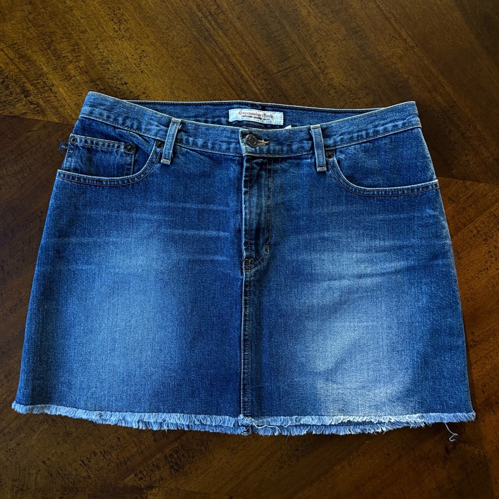 Vintage Abercrombie & Fitch Dark Blue Denim Mini Skirt